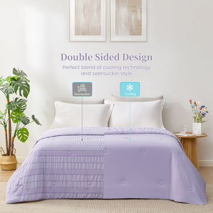 Comfortable Seersucker Cooling Comforter for Cozy Sleep