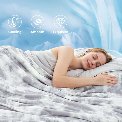 Premium Tie-Dye Cooling Comforter Set for Hot Sleepers