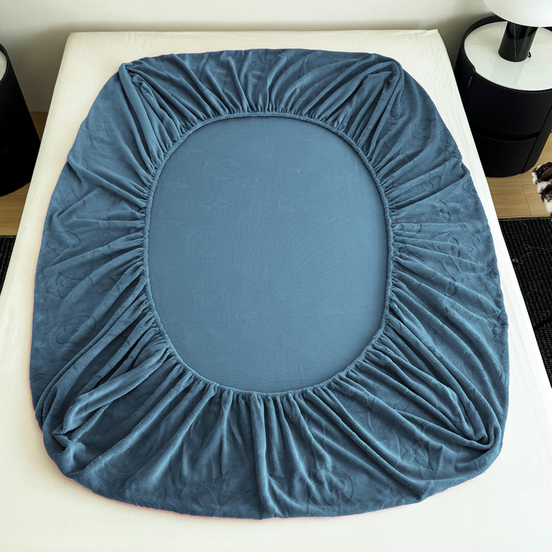 MonoFloral Milk Velvet Fitted Sheet