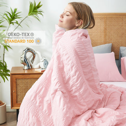 Comfortable Seersucker Cooling Comforter for Cozy Sleep