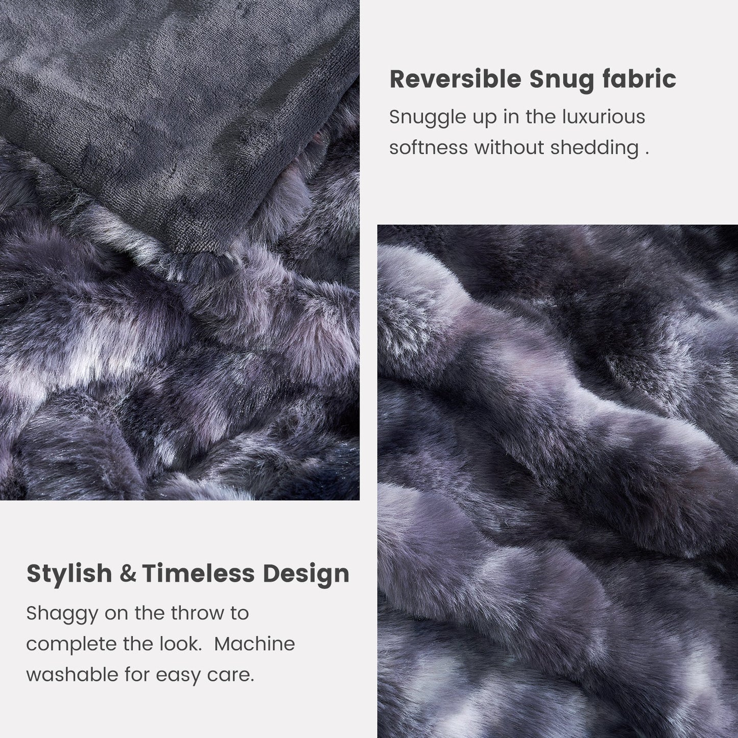 Artisan Bubble Faux Fur Throw Blanket with Unique Tie-Dye Design