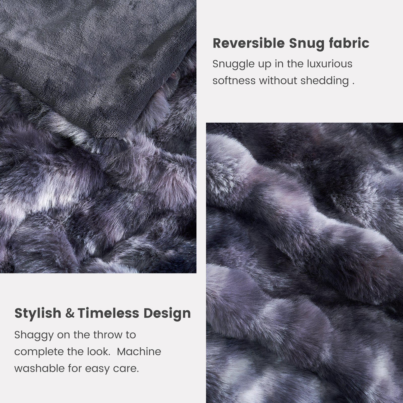 Artisan Bubble Faux Fur Throw Blanket with Unique Tie-Dye Design