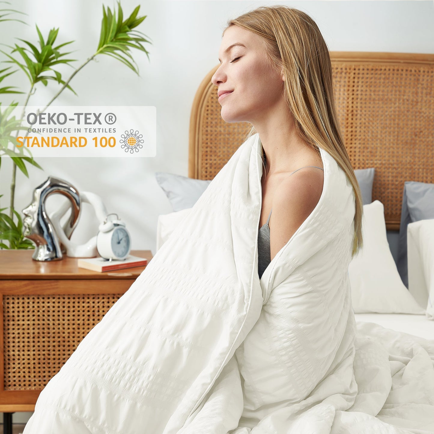 Comfortable Seersucker Cooling Comforter for Cozy Sleep
