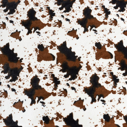 Luxurious Cow Print Faux Fur Throw Blanket for Stylish Decor
