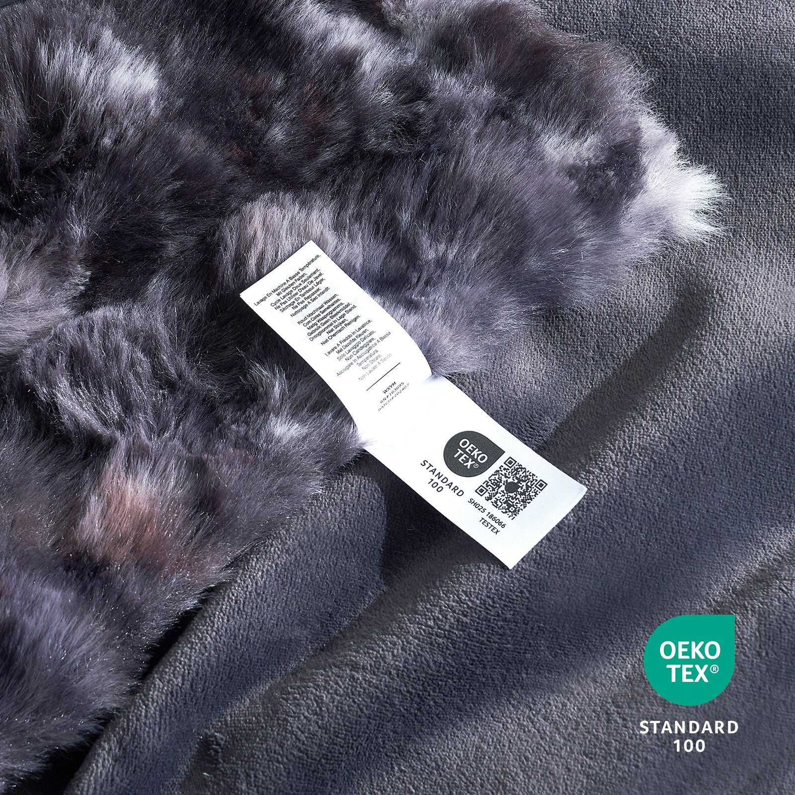 Artisan Bubble Faux Fur Throw Blanket with Unique Tie-Dye Design