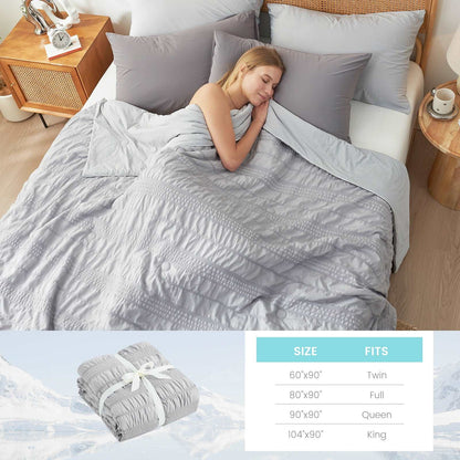 Comfortable Seersucker Cooling Comforter for Cozy Sleep