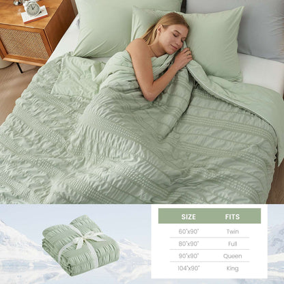 Comfortable Seersucker Cooling Comforter for Cozy Sleep