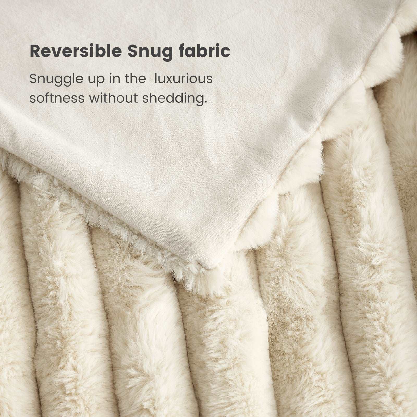 Luxurious Striped Faux Fur Throw Blanket for Cozy Comfort