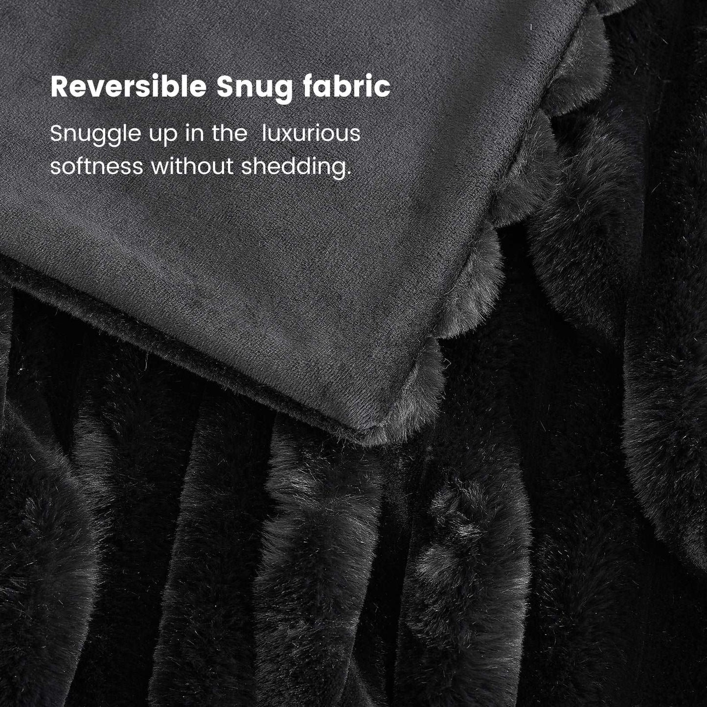 Luxurious Striped Faux Fur Throw Blanket for Cozy Comfort