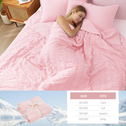 Comfortable Seersucker Cooling Comforter for Cozy Sleep