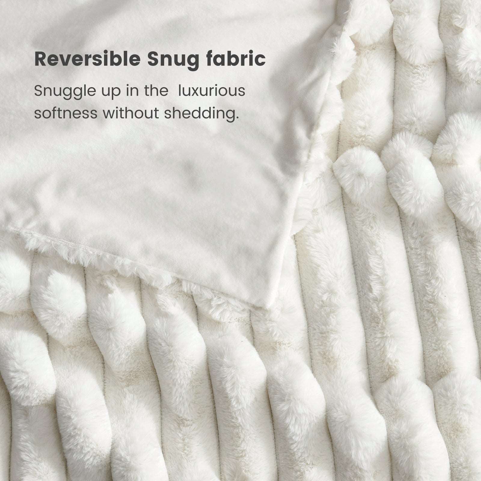 Luxurious Striped Faux Fur Throw Blanket for Cozy Comfort