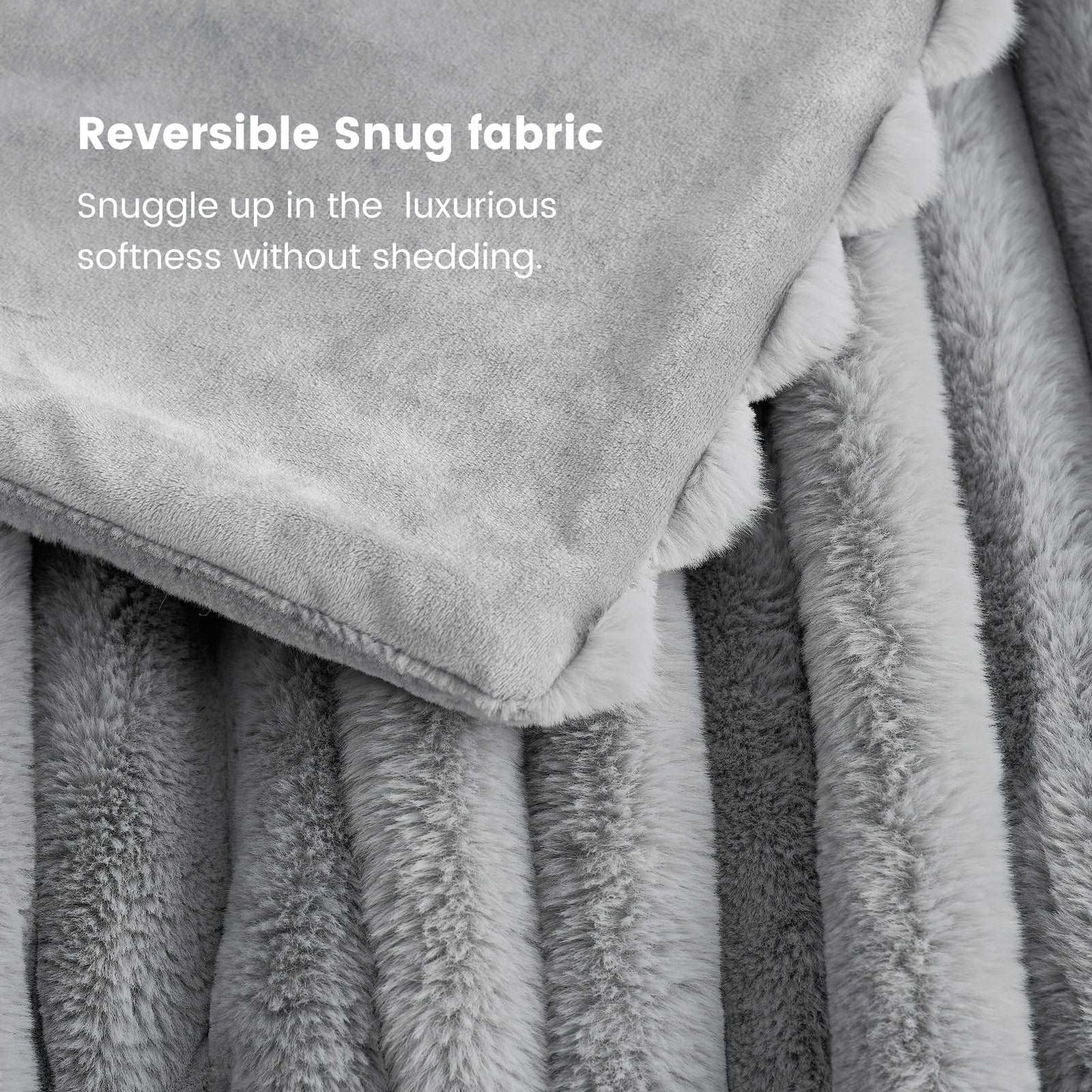 Luxurious Striped Faux Fur Throw Blanket for Cozy Comfort