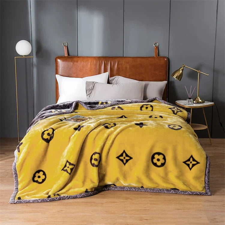 MonoFloral Fleece Blanket