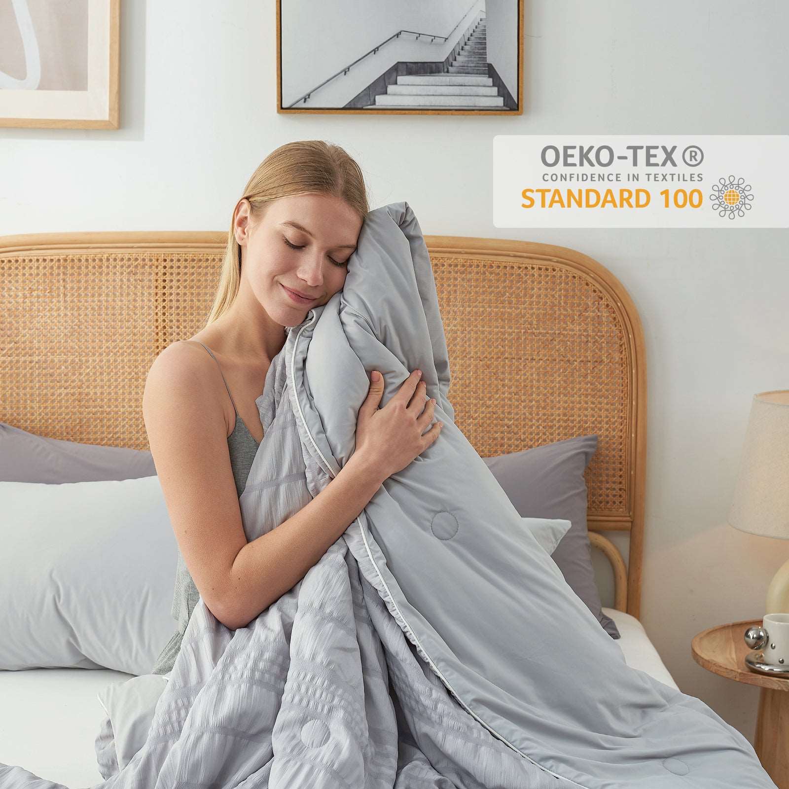 Comfortable Seersucker Cooling Comforter for Cozy Sleep