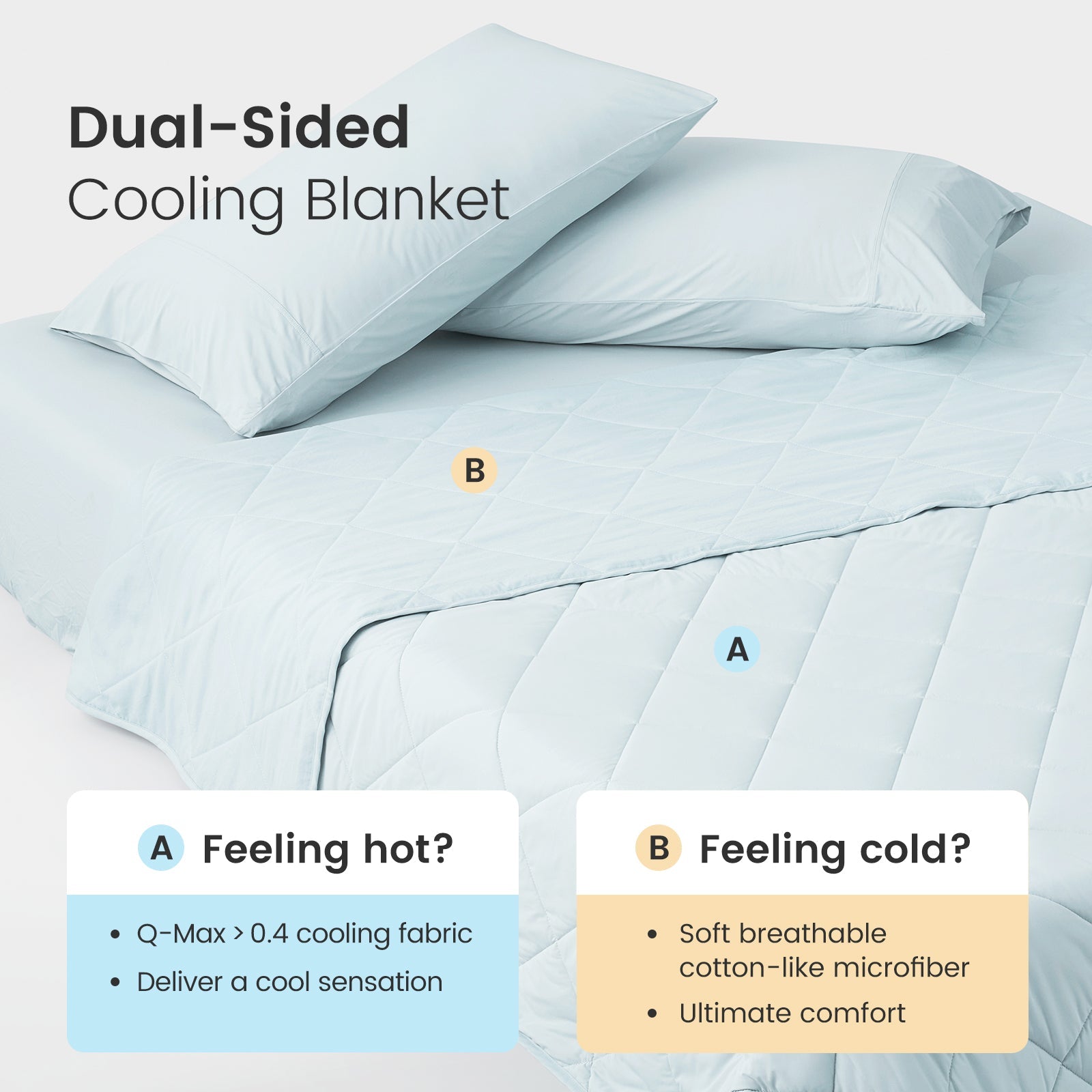 Chill Weave Square Cooling Blanket for Year-Round Comfort