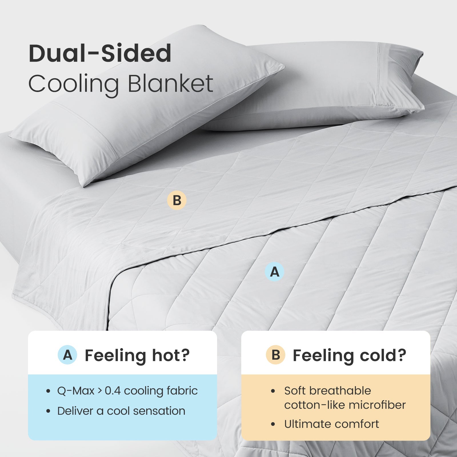 Chill Weave Square Cooling Blanket for Year-Round Comfort