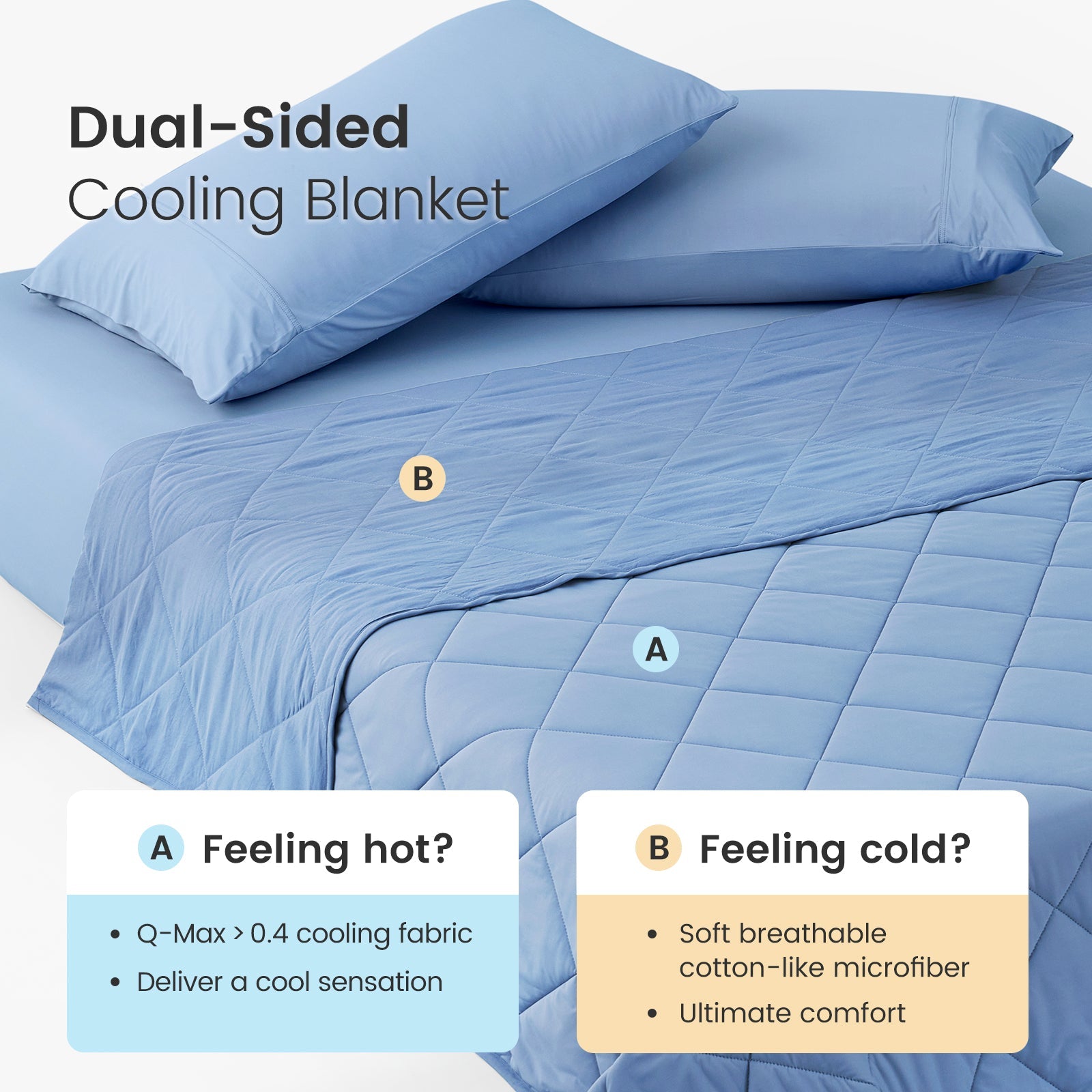 Chill Weave Square Cooling Blanket for Year-Round Comfort
