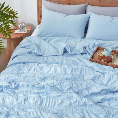 Comfortable Seersucker Cooling Comforter for Cozy Sleep