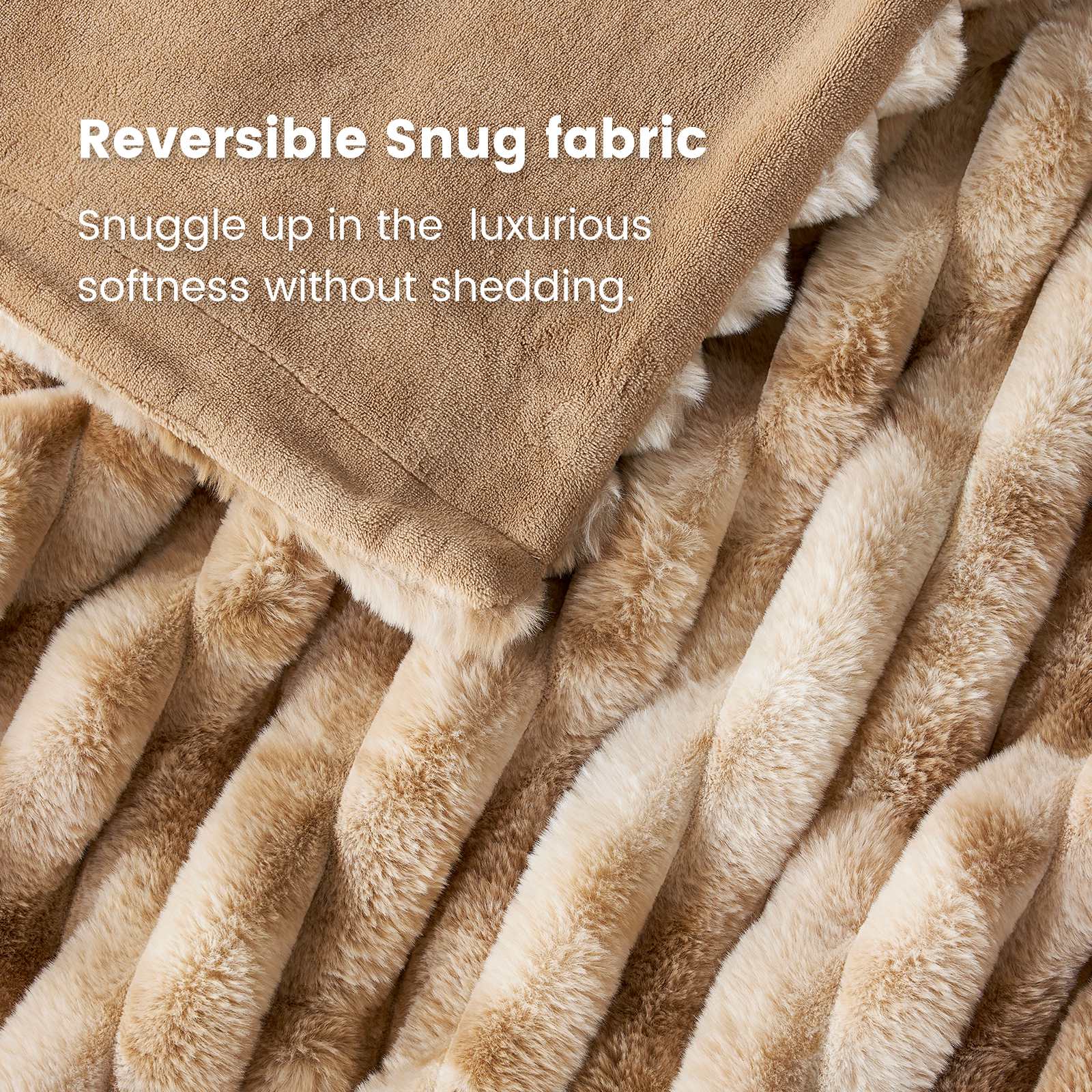 Luxurious Striped Faux Fur Throw Blanket for Cozy Comfort