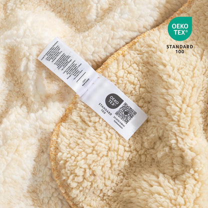 Cozy Bliss Reversible Dual-Sided Sherpa Throw Blanket