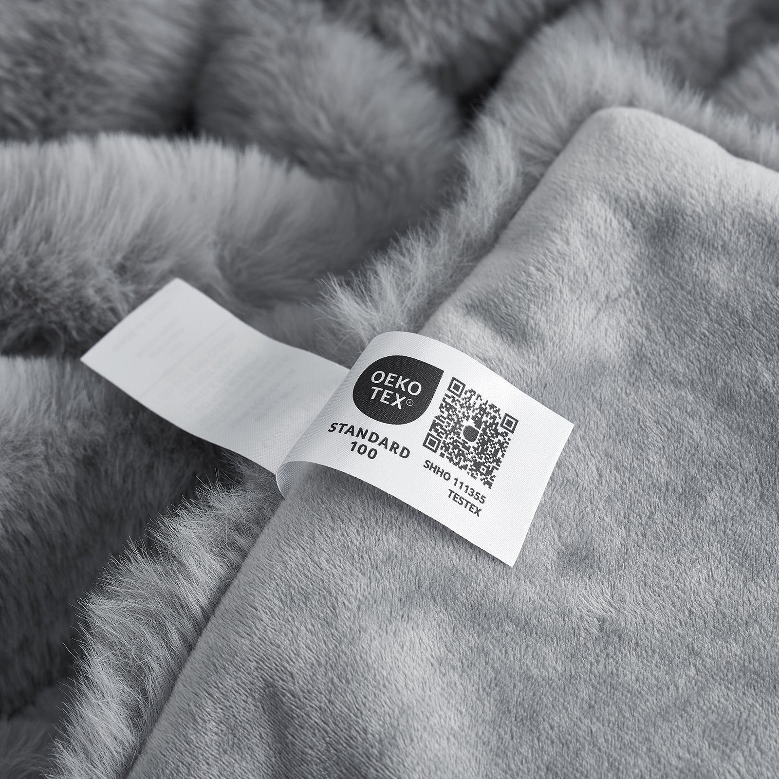 Artisan Bubble Faux Fur Throw Blanket with Unique Tie-Dye Design