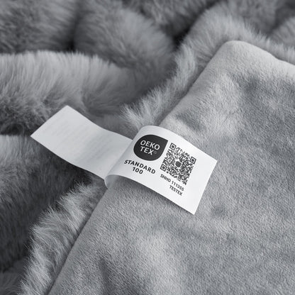 Artisan Bubble Faux Fur Throw Blanket with Unique Tie-Dye Design