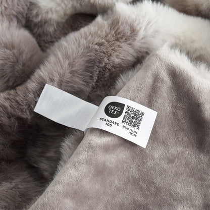 Artisan Bubble Faux Fur Throw Blanket with Unique Tie-Dye Design