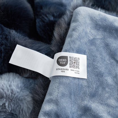 Artisan Bubble Faux Fur Throw Blanket with Unique Tie-Dye Design