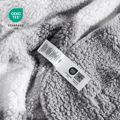 Cozy Bliss Reversible Dual-Sided Sherpa Throw Blanket