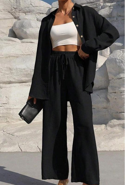 Everyday Ease Set – Breezy Top & Tie-Front Bottoms