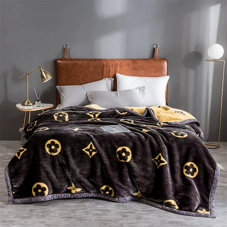 MonoFloral Fleece Blanket