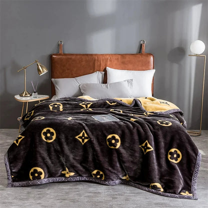 MonoFloral Fleece Blanket