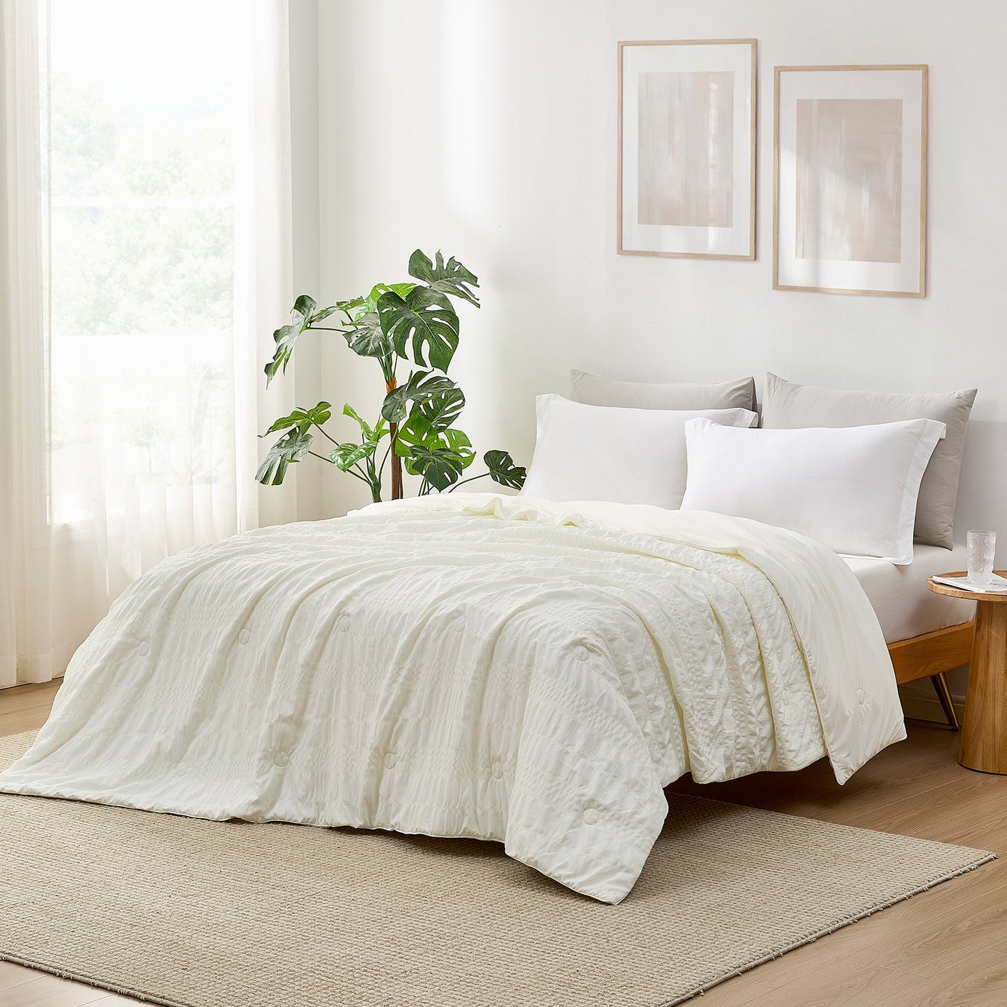 Comfortable Seersucker Cooling Comforter for Cozy Sleep