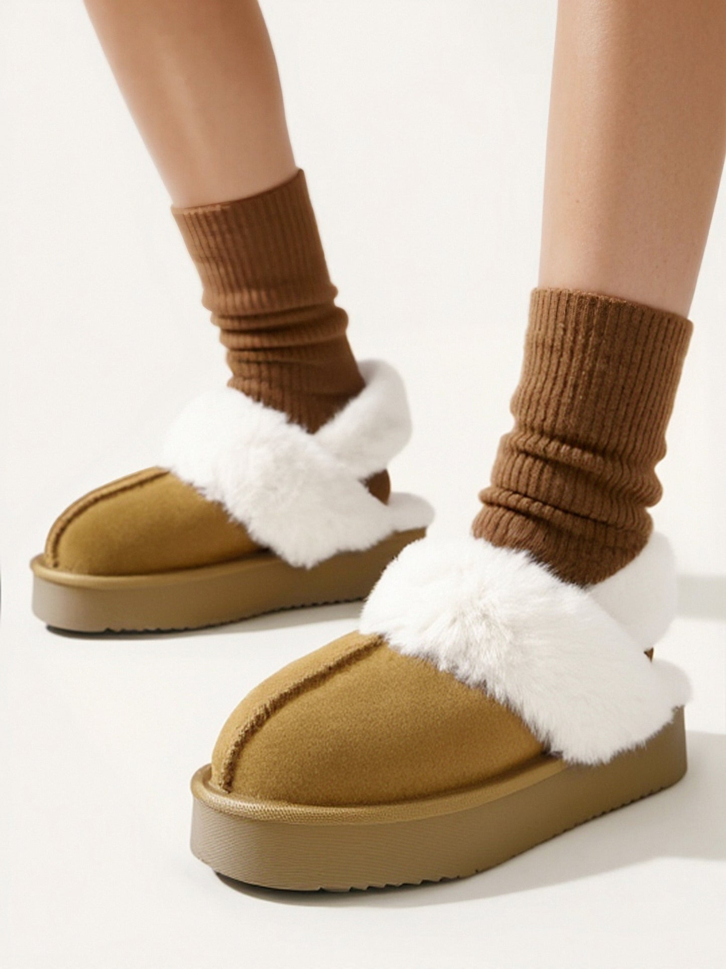 CloudStep Furry Platform Slippers
