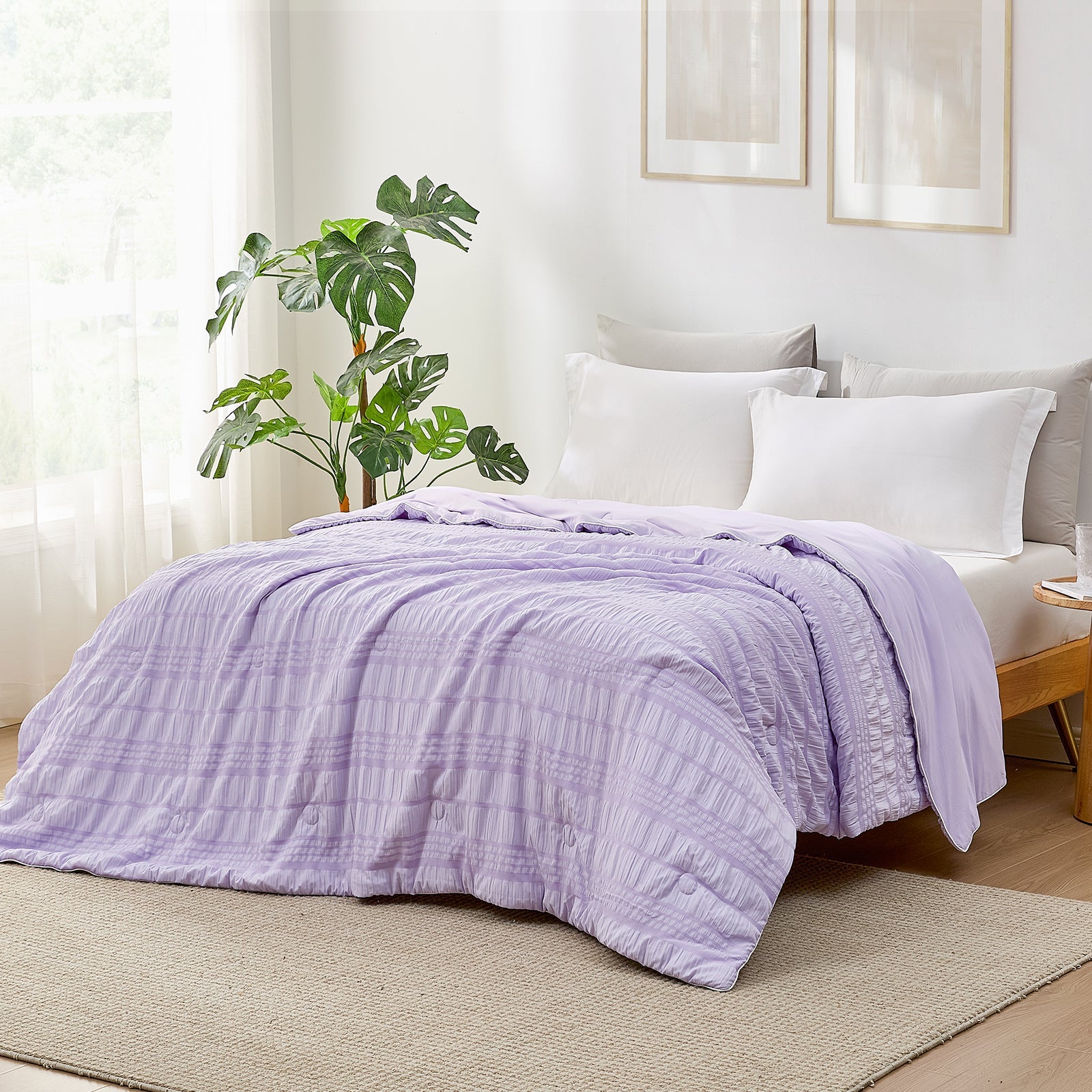 Comfortable Seersucker Cooling Comforter for Cozy Sleep
