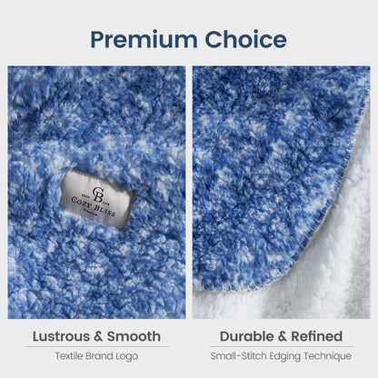 Cozy Bliss Reversible Dual-Sided Sherpa Throw Blanket