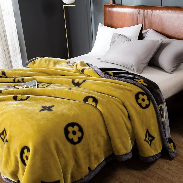 MonoFloral Fleece Blanket