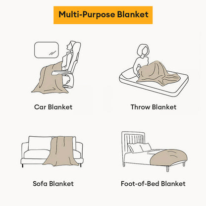 Cartoon Paw Print Chenille Anti-Scratch Throw Cover for Pets