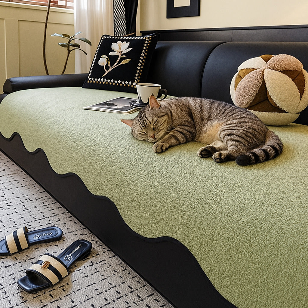 Waterproof Teddy Fleece Non-Slip Couch Cover for Pets
