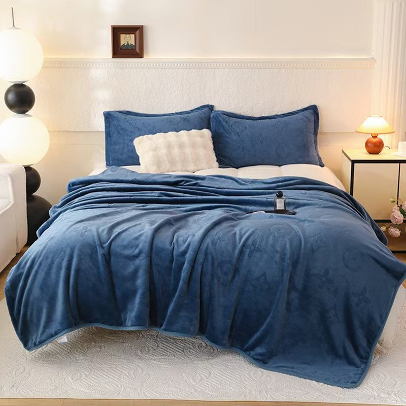 MonoFloral Milk Fleece Filled Blanket