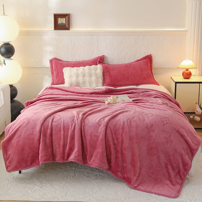 MonoFloral Milk Fleece Filled Blanket
