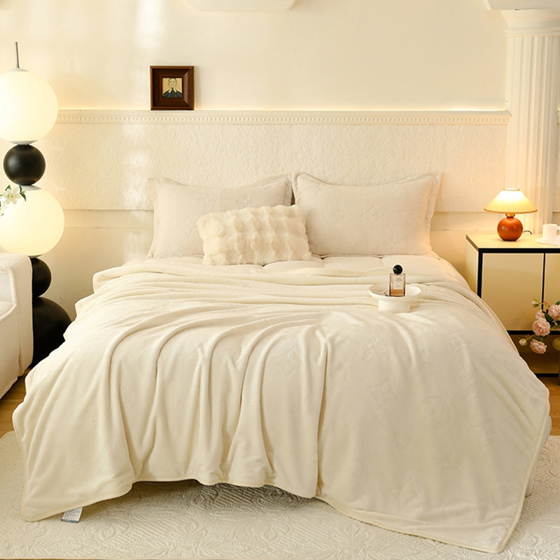 MonoFloral Milk Fleece Filled Blanket