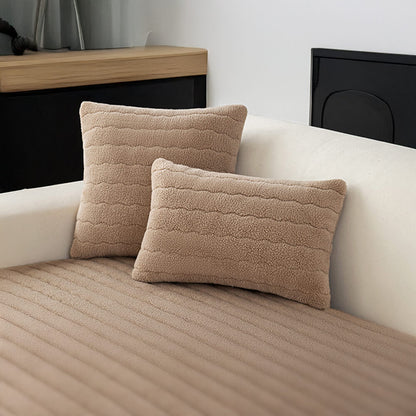 Creamy Soft Breathable Lambskin Couch Cover - Stylish Comfort