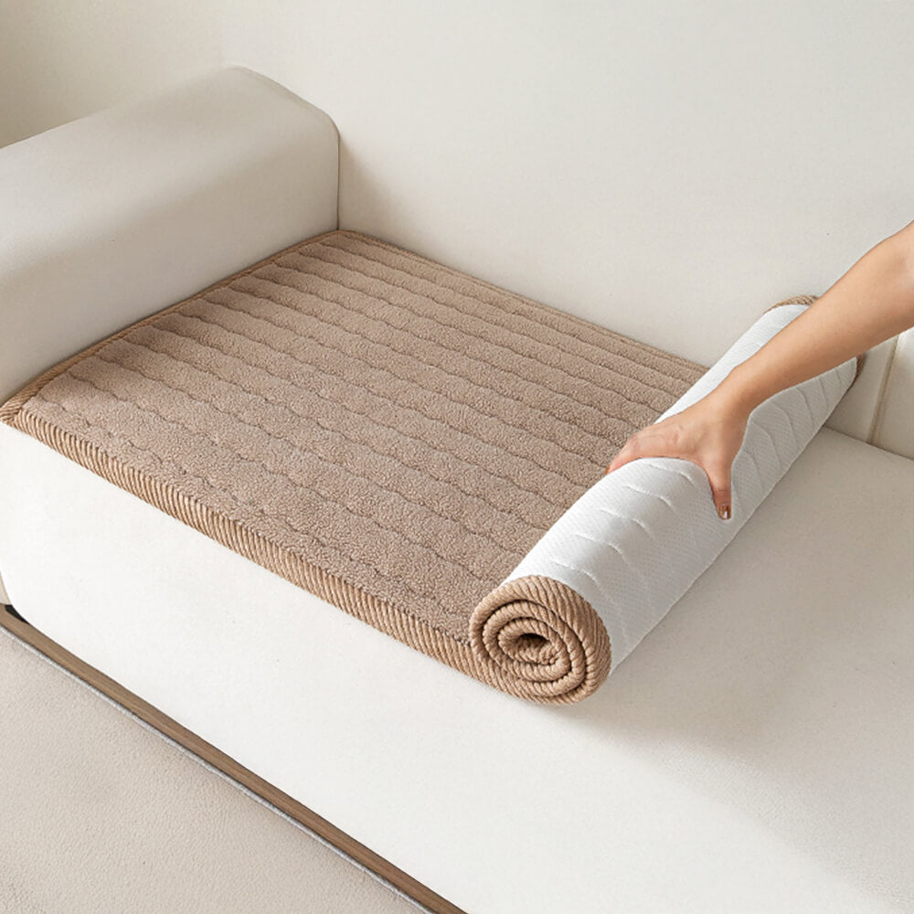 Creamy Soft Breathable Lambskin Couch Cover - Stylish Comfort