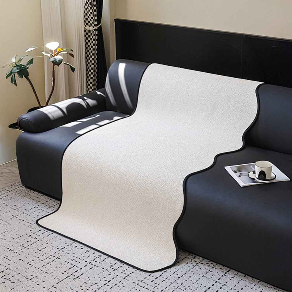 Waterproof Teddy Fleece Non-Slip Couch Cover for Pets