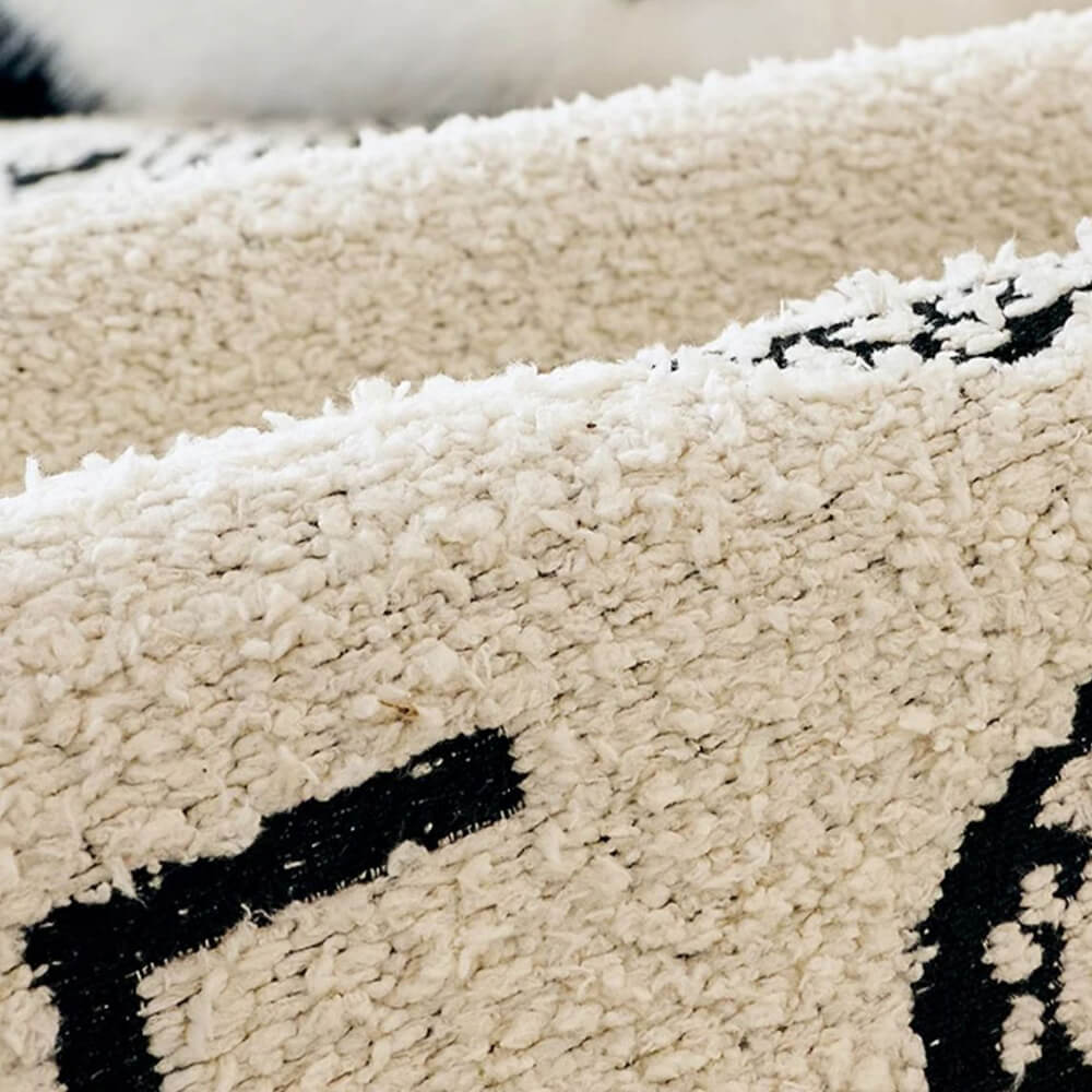 Elegant Plush Couch Cover with Irregular Wave Edges