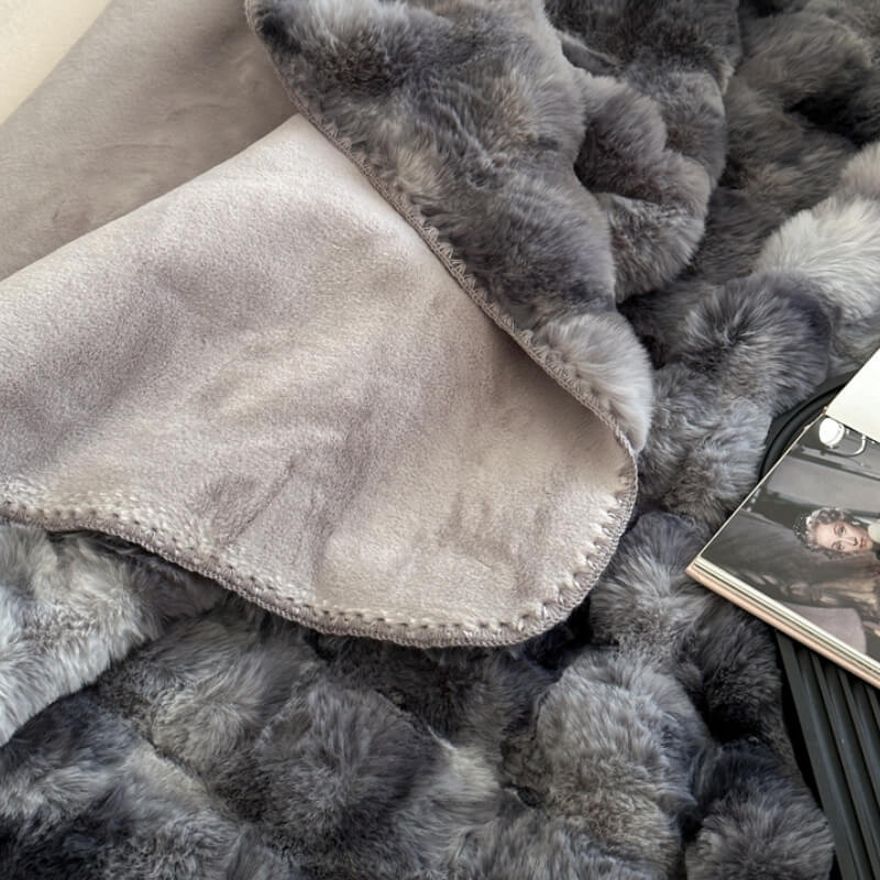 Faux Fur Luxury Thick Plush Blanket for Pets and Humans