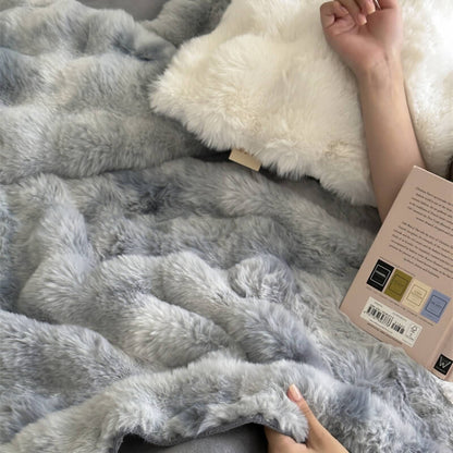 Faux Fur Luxury Thick Plush Blanket for Pets and Humans
