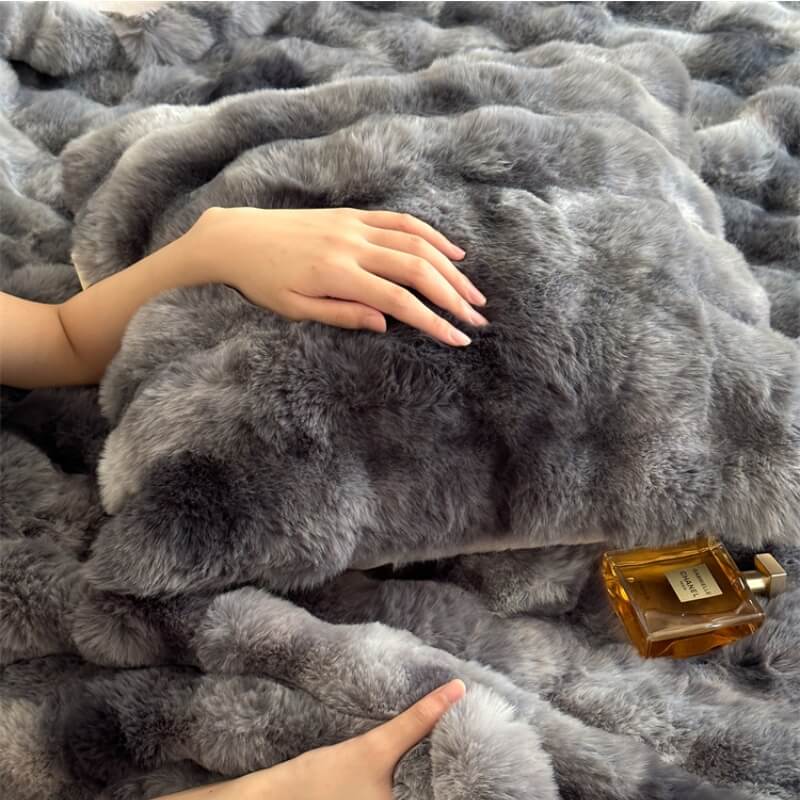 Faux Fur Luxury Thick Plush Blanket for Pets and Humans