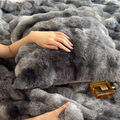 Faux Fur Luxury Thick Plush Blanket for Pets and Humans